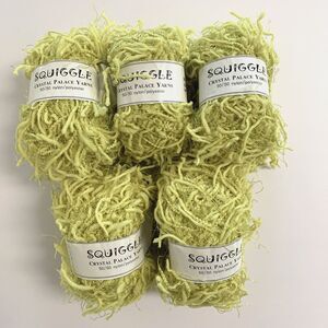 5 Crystal Palace Yarn Squiggle #2266 Limeade Chartreuse 100yd Eyelash Add Along